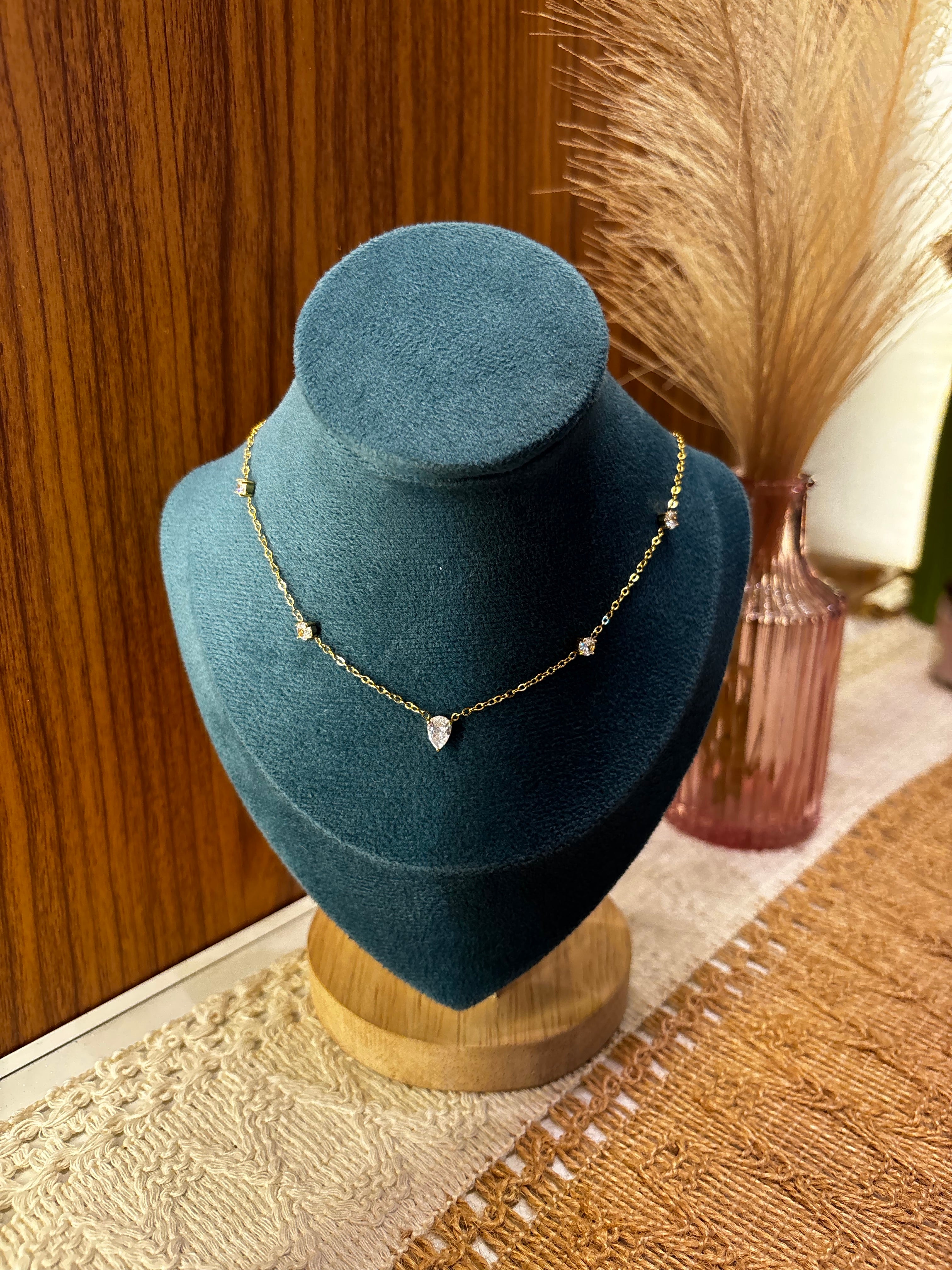 Teardrop Solitaire Necklace