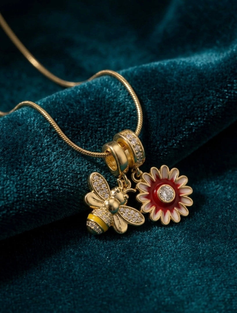Honey Bee Charm Necklace 🍯🐝