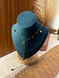 Dainty Midnight Onyx Y-Lariat Necklace