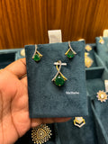 Kylie Green Diamond Replica Pendant Set