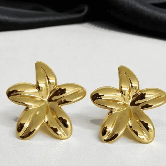 Golden Bloom Stud Earrings
