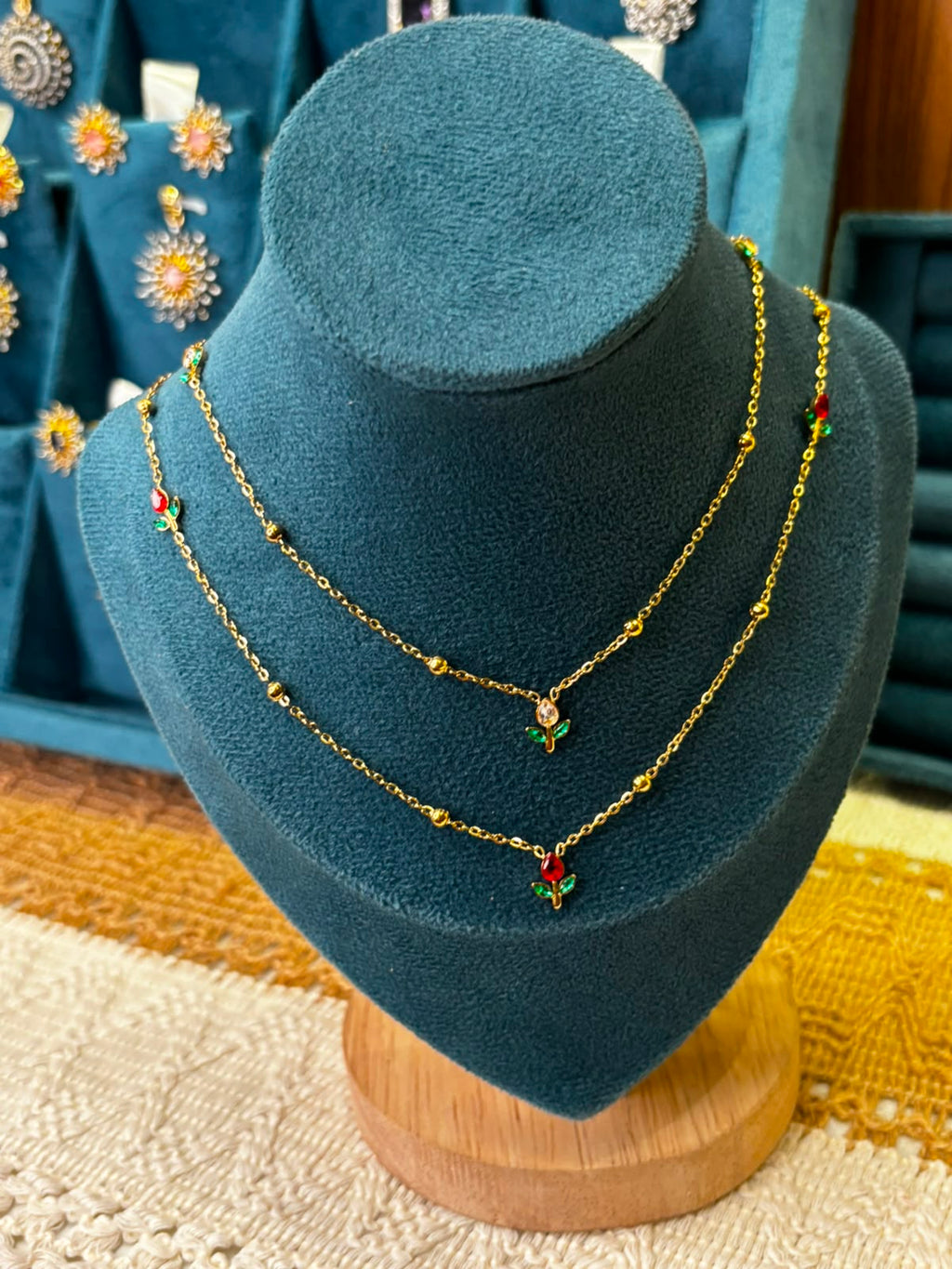 Tulip charm necklace
