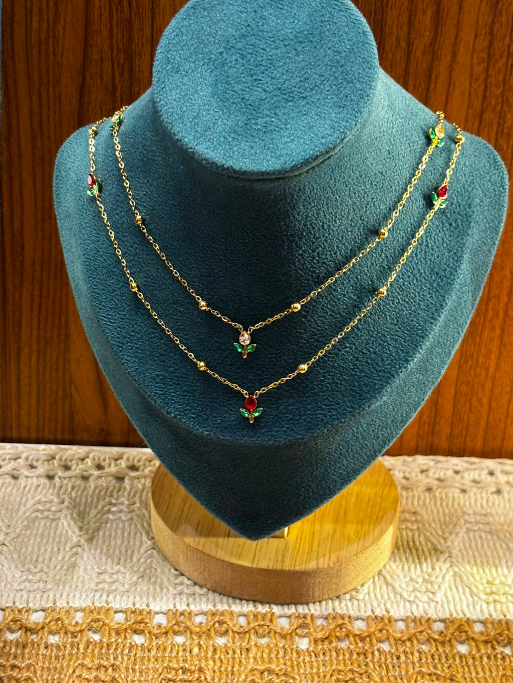 Tulip charm necklace