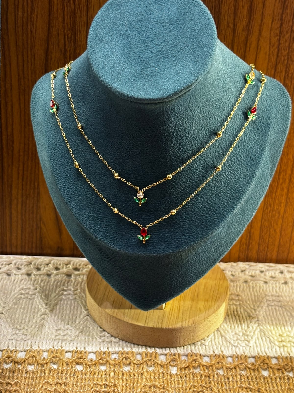 Tulip charm necklace