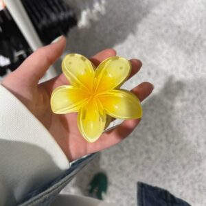 Yellow Hawaiian Claw Clip