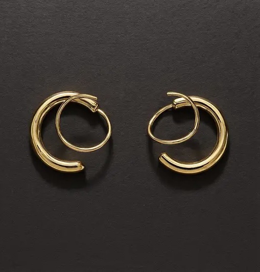 illusion Double Hoop Earrings
