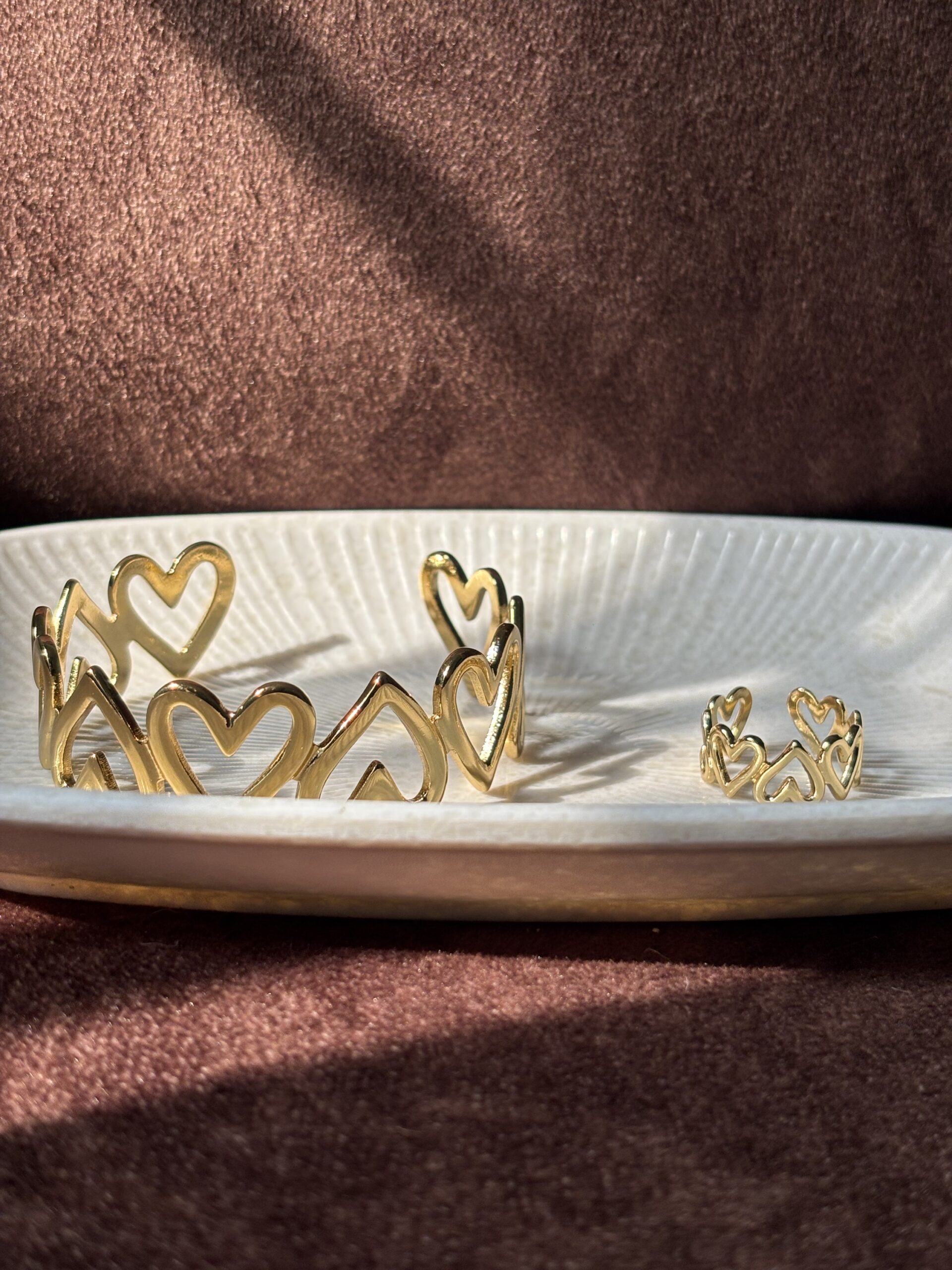 Heart Cuff Bangle and Ring Set - Image 2