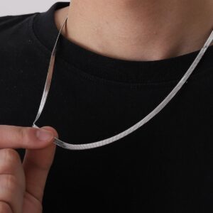 Sleek Silver Snake Chain For Men